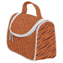 Animal Skin - Lion And Orange Skinnes Animals - Savannah And Africa Satchel Handbag by DinzDas