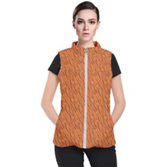 Animal Skin - Lion And Orange Skinnes Animals - Savannah And Africa Women s Puffer Vest by DinzDas