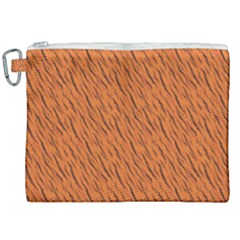 Animal Skin - Lion And Orange Skinnes Animals - Savannah And Africa Canvas Cosmetic Bag (xxl) by DinzDas