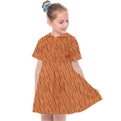 Animal Skin - Lion And Orange Skinnes Animals - Savannah And Africa Kids  Sailor Dress by DinzDas