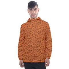 Animal Skin - Lion And Orange Skinnes Animals - Savannah And Africa Men s Front Pocket Pullover Windbreaker