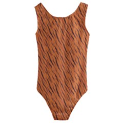 Animal Skin - Lion And Orange Skinnes Animals - Savannah And Africa Kids  Cut-out Back One Piece Swimsuit by DinzDas