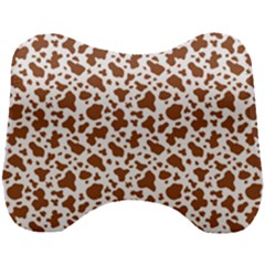 Animal Skin - Brown Cows Are Funny And Brown And White Head Support Cushion by DinzDas