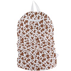 Animal Skin - Brown Cows Are Funny And Brown And White Foldable Lightweight Backpack