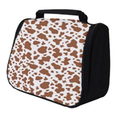 Animal Skin - Brown Cows Are Funny And Brown And White Full Print Travel Pouch (small) by DinzDas