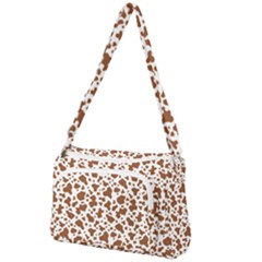 Animal Skin - Brown Cows Are Funny And Brown And White Front Pocket Crossbody Bag by DinzDas