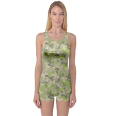 Camouflage Urban Style And Jungle Elite Fashion One Piece Boyleg Swimsuit by DinzDas