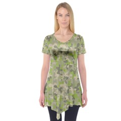 Camouflage Urban Style And Jungle Elite Fashion Short Sleeve Tunic  by DinzDas