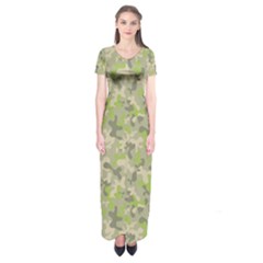 Camouflage Urban Style And Jungle Elite Fashion Short Sleeve Maxi Dress by DinzDas