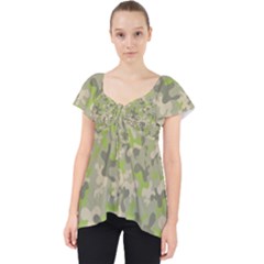 Camouflage Urban Style And Jungle Elite Fashion Lace Front Dolly Top by DinzDas