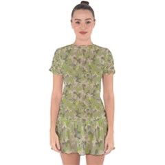 Camouflage Urban Style And Jungle Elite Fashion Drop Hem Mini Chiffon Dress by DinzDas