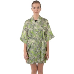 Camouflage Urban Style And Jungle Elite Fashion Half Sleeve Satin Kimono  by DinzDas