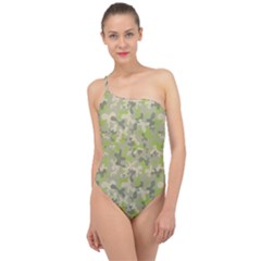 Camouflage Urban Style And Jungle Elite Fashion Classic One Shoulder Swimsuit by DinzDas