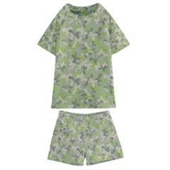 Camouflage Urban Style And Jungle Elite Fashion Kids  Swim Tee And Shorts Set by DinzDas