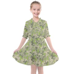 Camouflage Urban Style And Jungle Elite Fashion Kids  All Frills Chiffon Dress by DinzDas