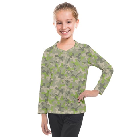 Camouflage Urban Style And Jungle Elite Fashion Kids  Long Mesh Tee by DinzDas