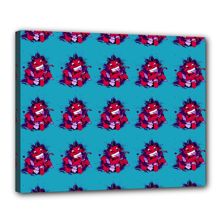 Little Devil Baby - Cute And Evil Baby Demon Canvas 20  x 16  (Stretched)