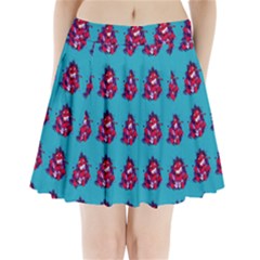 Little Devil Baby - Cute And Evil Baby Demon Pleated Mini Skirt by DinzDas