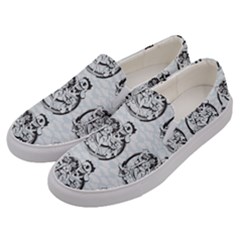 Monster Party - Hot Sexy Monster Demon With Ugly Little Monsters Men s Canvas Slip Ons by DinzDas