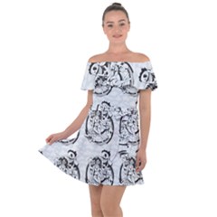 Monster Party - Hot Sexy Monster Demon With Ugly Little Monsters Off Shoulder Velour Dress