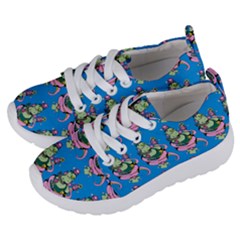 Monster And Cute Monsters Fight With Snake And Cyclops Kids  Lightweight Sports Shoes by DinzDas