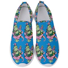 Monster And Cute Monsters Fight With Snake And Cyclops Men s Slip On Sneakers by DinzDas