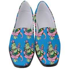 Monster And Cute Monsters Fight With Snake And Cyclops Women s Classic Loafer Heels by DinzDas