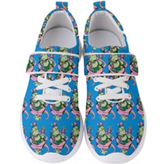 Monster And Cute Monsters Fight With Snake And Cyclops Men s Velcro Strap Shoes by DinzDas