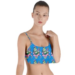 Monster And Cute Monsters Fight With Snake And Cyclops Layered Top Bikini Top  by DinzDas