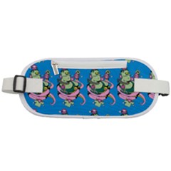 Monster And Cute Monsters Fight With Snake And Cyclops Rounded Waist Pouch by DinzDas