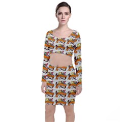 Love And Flowers And Peace Fo All Hippies Top And Skirt Sets by DinzDas