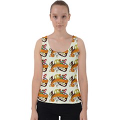 Love And Flowers And Peace Fo All Hippies Velvet Tank Top by DinzDas