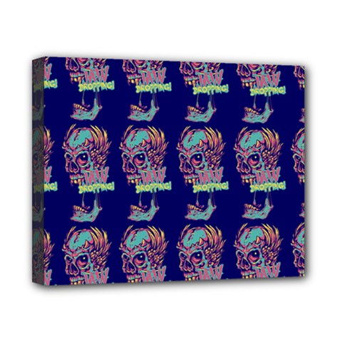 Jaw Dropping Horror Hippie Skull Canvas 10  X 8  (stretched) by DinzDas