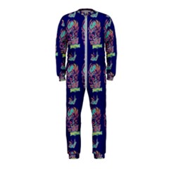 Jaw Dropping Horror Hippie Skull Onepiece Jumpsuit (kids) by DinzDas