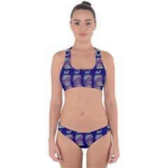 Jaw Dropping Horror Hippie Skull Cross Back Hipster Bikini Set by DinzDas