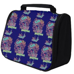 Jaw Dropping Horror Hippie Skull Full Print Travel Pouch (big) by DinzDas