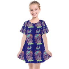 Jaw Dropping Horror Hippie Skull Kids  Smock Dress by DinzDas