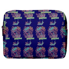 Jaw Dropping Horror Hippie Skull Make Up Pouch (large) by DinzDas