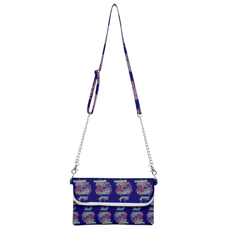 Jaw Dropping Horror Hippie Skull Mini Crossbody Handbag