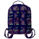 Jaw Dropping Horror Hippie Skull Flap Pocket Backpack (Large) View3