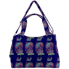 Jaw Dropping Horror Hippie Skull Double Compartment Shoulder Bag by DinzDas