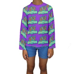 Jaw Dropping Comic Big Bang Poof Kids  Long Sleeve Swimwear by DinzDas