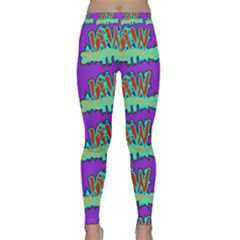 Jaw Dropping Comic Big Bang Poof Classic Yoga Leggings by DinzDas