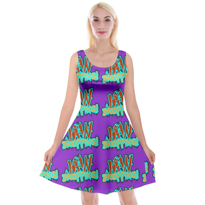 Jaw Dropping Comic Big Bang Poof Reversible Velvet Sleeveless Dress