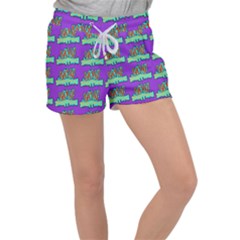 Jaw Dropping Comic Big Bang Poof Velour Lounge Shorts by DinzDas