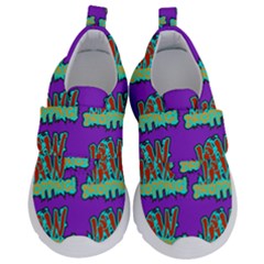 Jaw Dropping Comic Big Bang Poof Kids  Velcro No Lace Shoes by DinzDas