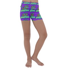 Jaw Dropping Comic Big Bang Poof Kids  Lightweight Velour Yoga Shorts by DinzDas