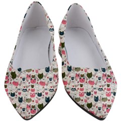 Adorable Seamless Cat Head Pattern01 Women s Block Heels 