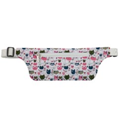 Adorable Seamless Cat Head Pattern01 Active Waist Bag