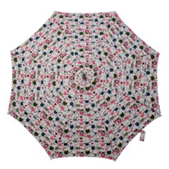 Adorable Seamless Cat Head Pattern01 Hook Handle Umbrellas (large) by TastefulDesigns